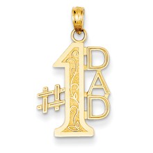 14k Gold #1 Dad Charm hide-image