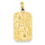 14k Gold NUGGET DAD DOG TAG Charm hide-image
