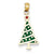 14k Gold Enameled Christmas Tree Charm hide-image