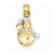 14k Gold Snowman Pendant, Pendants for Necklace