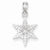14k White Gold Diamond-Cut Snowflake Pendant, Pendants for Necklace