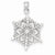 14k White Gold Snowflake pendant, Beautiful Pendants for Necklace
