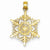 14k Gold Snowflake Pendant, Pendants for Necklace