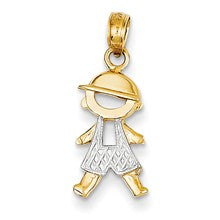 14k Gold & Rhodium Boy Charm hide-image