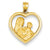 14k Gold Mom/Baby Heart Charm hide-image