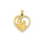 Mom/Baby Heart Charm in 14k Gold