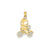 Diamond Cut Boy Charm in 14k Gold with Rhodium
