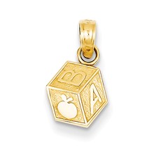 14k Gold Baby Block Charm hide-image
