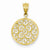 14k Gold Filigree Round Pendant, Pendants for Necklace