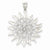 14k White Gold Filigree Sun Pendant, Pendants for Necklace