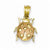 14k Gold Two Tone Ladybug Pendant, Pendants for Necklace