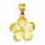 14k Gold Diamond-cut Plumeria Pendant, Pendants for Necklace