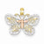 14k Gold Yellow & Rose gold with Rhodium D/C Butterfly Pendant, Pendants for Necklace