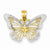 14k Gold & Rhodium Butterfly pendant, Dazzling Pendants for Necklace