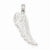14k White Gold Polished & Textured Angel Wing Pendant, Pendants for Necklace