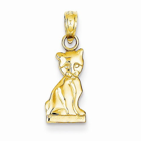14k Gold Kitten Pendant, Pendants for Necklace