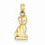14k Gold Kitten Pendant, Pendants for Necklace