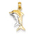 14k Gold & Rhodium Dolphin Charm hide-image