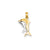 Dolphin Charm in 14k Gold & Rhodium