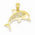 14k Gold Filigree Dolphin Pendant, Pendants for Necklace