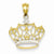 14k Gold & Rhodium Crown pendant, Lovely Pendants for Necklace