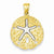 14k Gold Two Tone Sand Dollar w/ Starfish Pendant, Pendants for Necklace