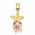 14k Gold Yellow & Rose Gold Starfish w/ Plumeria Pendant, Pendants for Necklace