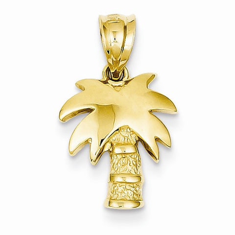 14k Gold Palm Tree Pendant, Delightful Pendants for Necklace