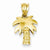 14k Gold Palm Tree Pendant, Delightful Pendants for Necklace