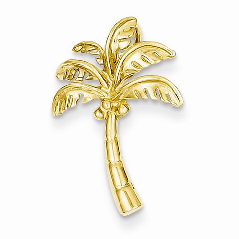 14k Gold Palm Tree Slide Pendant, Exquisite Pendants for Necklace