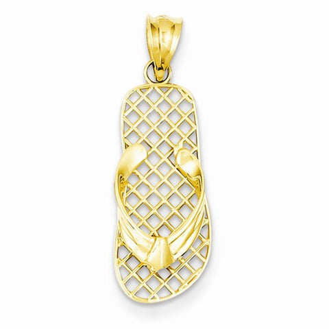 14k Gold Mesh Flip flop Pendant, Pendants for Necklace