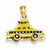 14k Gold 3-D Enameled Taxi Pendant, Pendants for Necklace