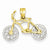 14k Yellow & White Gold Moveable Bicycle Pendant, Pendants for Necklace