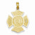 14k Gold Fire Department Badge Pendant, Pendants for Necklace