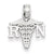 14k White Gold R.N. Charm hide-image