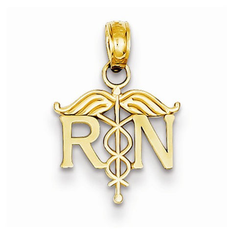 14k Gold Registered Nurse pendant, Alluring Pendants for Necklace