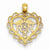 14k Gold Registered Nurse Heart Pendant, Pendants for Necklace