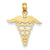 14k Gold Caduceus Charm hide-image