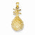 14k Gold Diamond-cut Pineapple Pendant, Pendants for Necklace