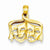 14k Gold Satin Polished Open-Backed Comedy/Tragedy Pendant, Pendants for Necklace