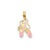 Enameled Ballet Slippers Charm in 14k Gold