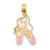 14k Gold Enameled Ballet Slippers Charm hide-image
