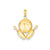 Diamond-Cut Bowling Theme Charm in 14k Gold