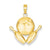 14k Gold Diamond-Cut Bowling Theme Charm hide-image