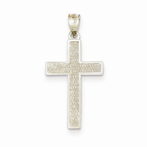 14k White Gold Cross Pendant, Exquisite Pendants for Necklace