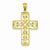 14k Gold Filigree Mirror Cross Pendant, Pendants for Necklace