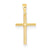 14k Gold Polished Hollow Cross Pendant, Classy Pendants for Necklace