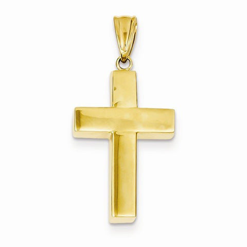 14k Gold Hollow Cross Pendant, Delightful Pendants for Necklace