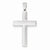 14k White Gold Polished Hollow Cross pendant, Fine Pendants for Necklace