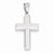 14k White Gold Polished Hollow Cross Pendant, Pendants for Necklace